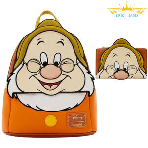 Loungefly Disney Snow White and the Seven Dwarfs Doc Cosplay Mini Backpack Set
